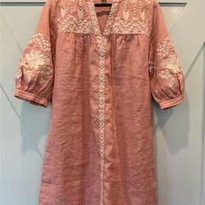 Sundance Pink Embroidered Dress